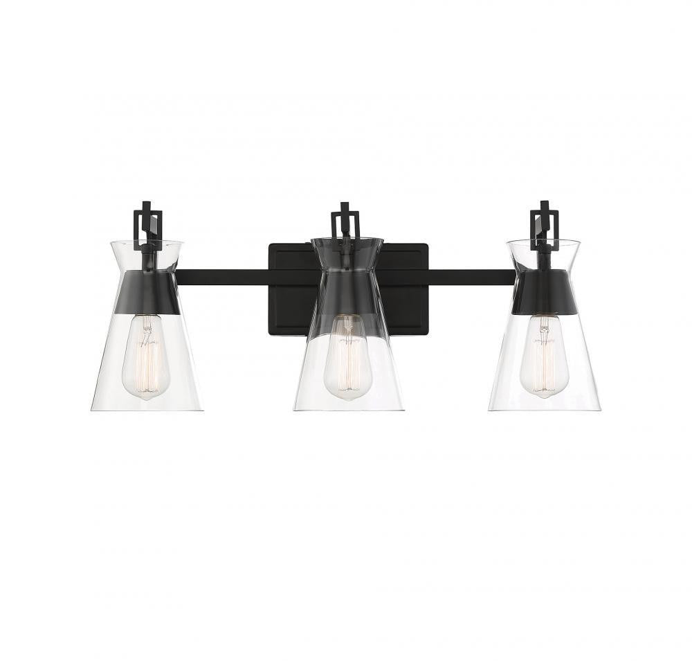 Savoy House Lakewood 3-Light Bath Vanity Matte Black