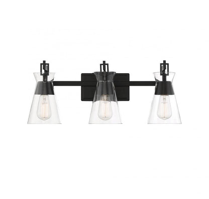 Savoy House Lakewood 3-Light Bath Vanity Matte Black