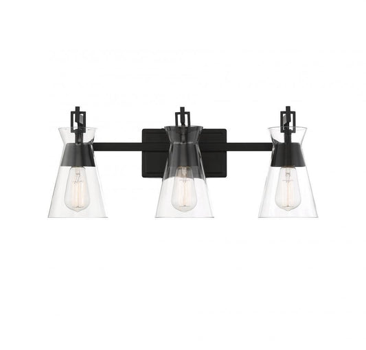 Savoy House Lakewood 3-Light Bath Vanity Matte Black