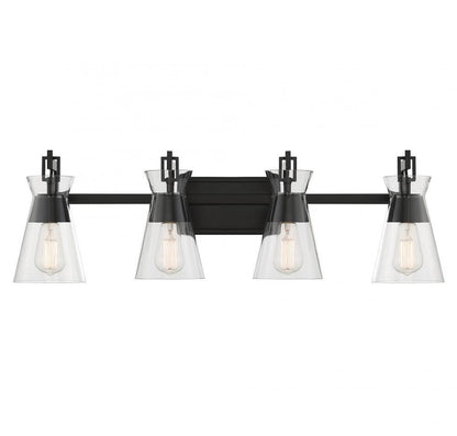 Savoy House Lakewood 4-Light Bath Vanity Matte Black