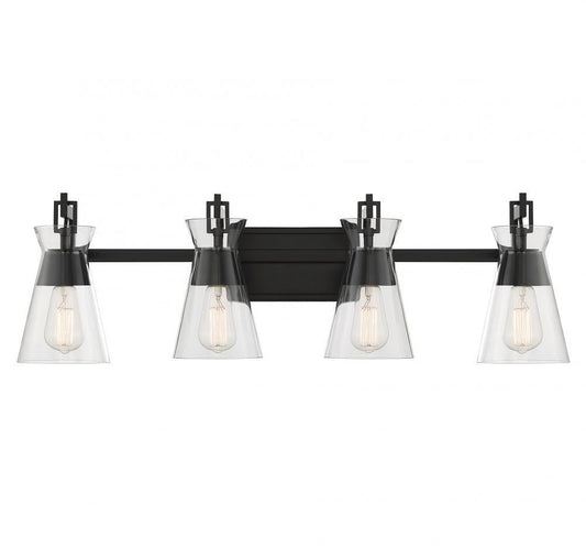 Savoy House Lakewood 4-Light Bath Vanity Matte Black