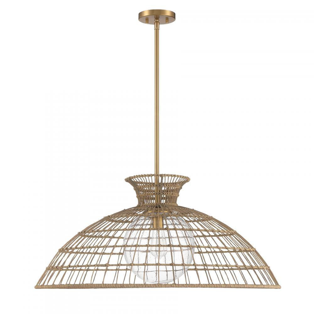 Savoy House Lanai 1-Light Pendant Warm Brass