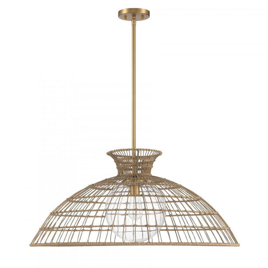 Savoy House Lanai 1-Light Pendant Warm Brass