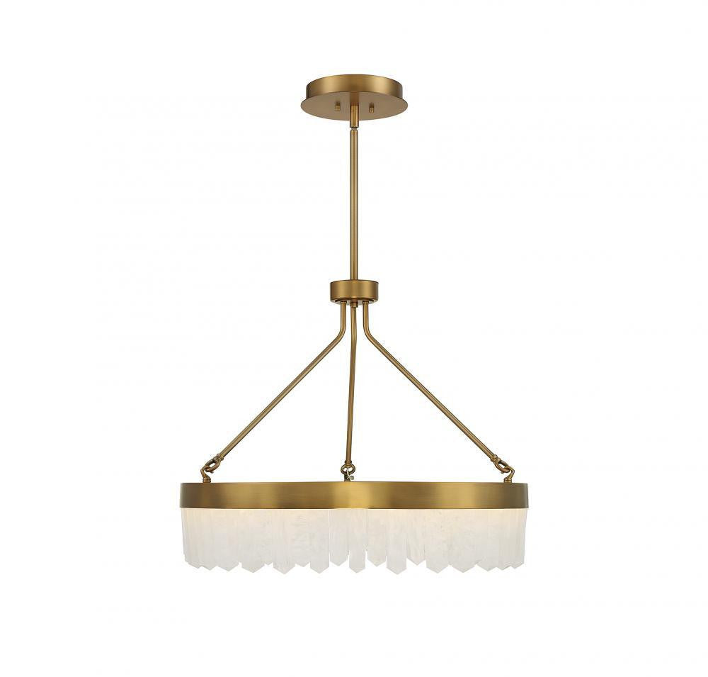 Savoy House Landon 27-in LED Pendant Warm Brass