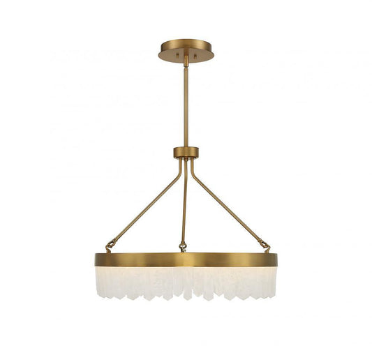 Savoy House Landon 27-in LED Pendant Warm Brass