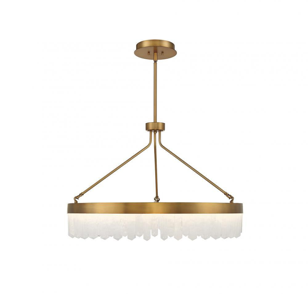 Savoy House Landon 34-in LED Pendant Warm Brass