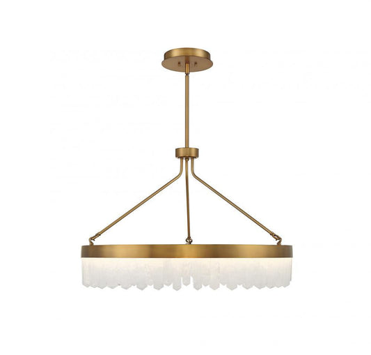 Savoy House Landon 34-in LED Pendant Warm Brass