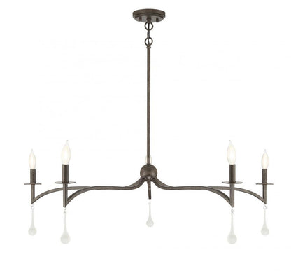 Savoy House Laramie Chandelier, 5-Light, Chelsea Walnut, 43"W (1-1099-5-183 AHU1A)