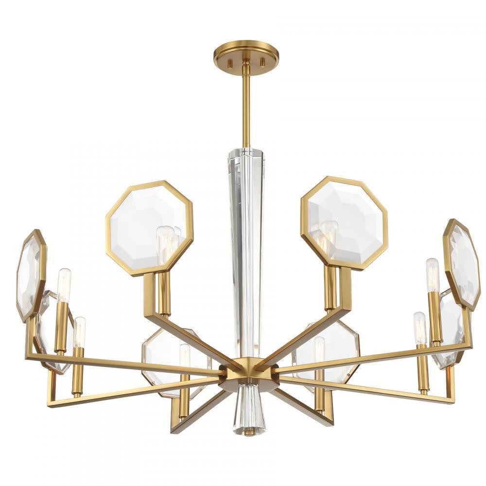 Savoy House Leighton 8-Light Chandelier Warm Brass