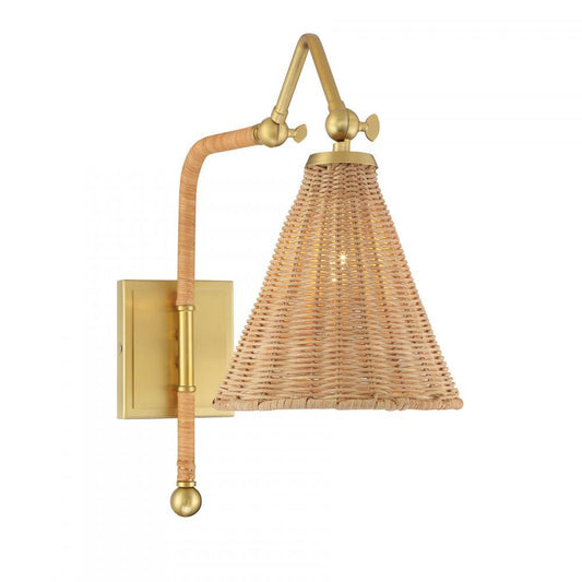 Savoy House Linell 1-Light Wall Sconce Warm Brass