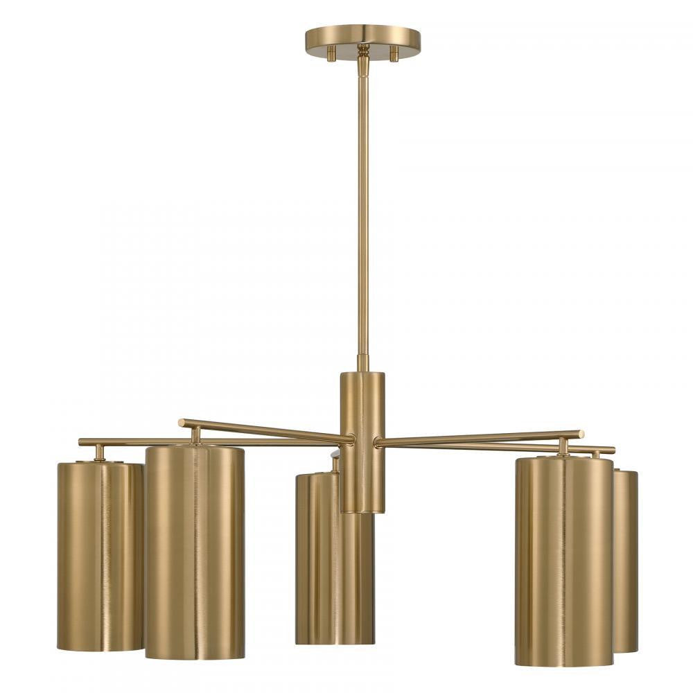 Savoy House Lio 5-Light Chandelier Noble Brass