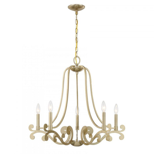 Savoy House Lombard 5-Light Chandelier Noble Brass