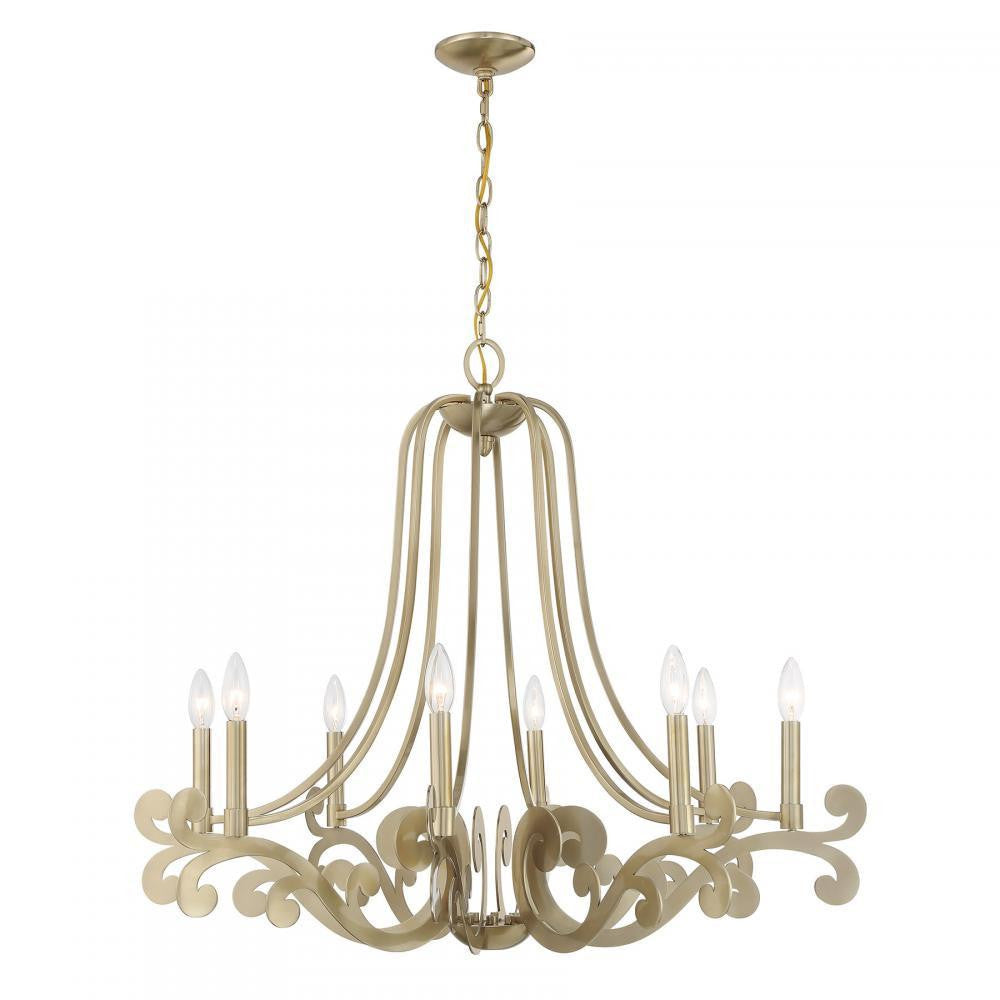 Savoy House Lombard 8-Light Chandelier Noble Brass