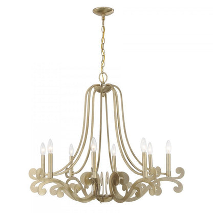 Savoy House Lombard 8-Light Chandelier Noble Brass