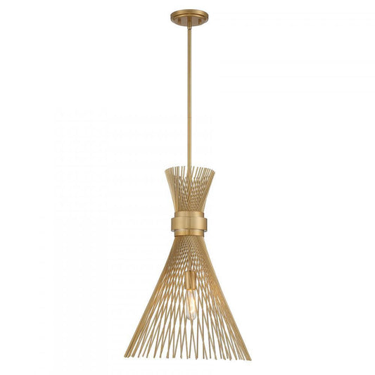 Savoy House Longfellow 1-Light Pendant Burnished Brass