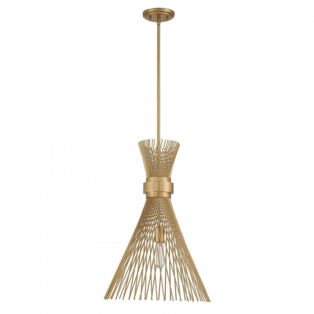 Savoy House Longfellow 1-Light Pendant in Burnished Brass, Savoy House 7-9602-1-171 ALXLX
