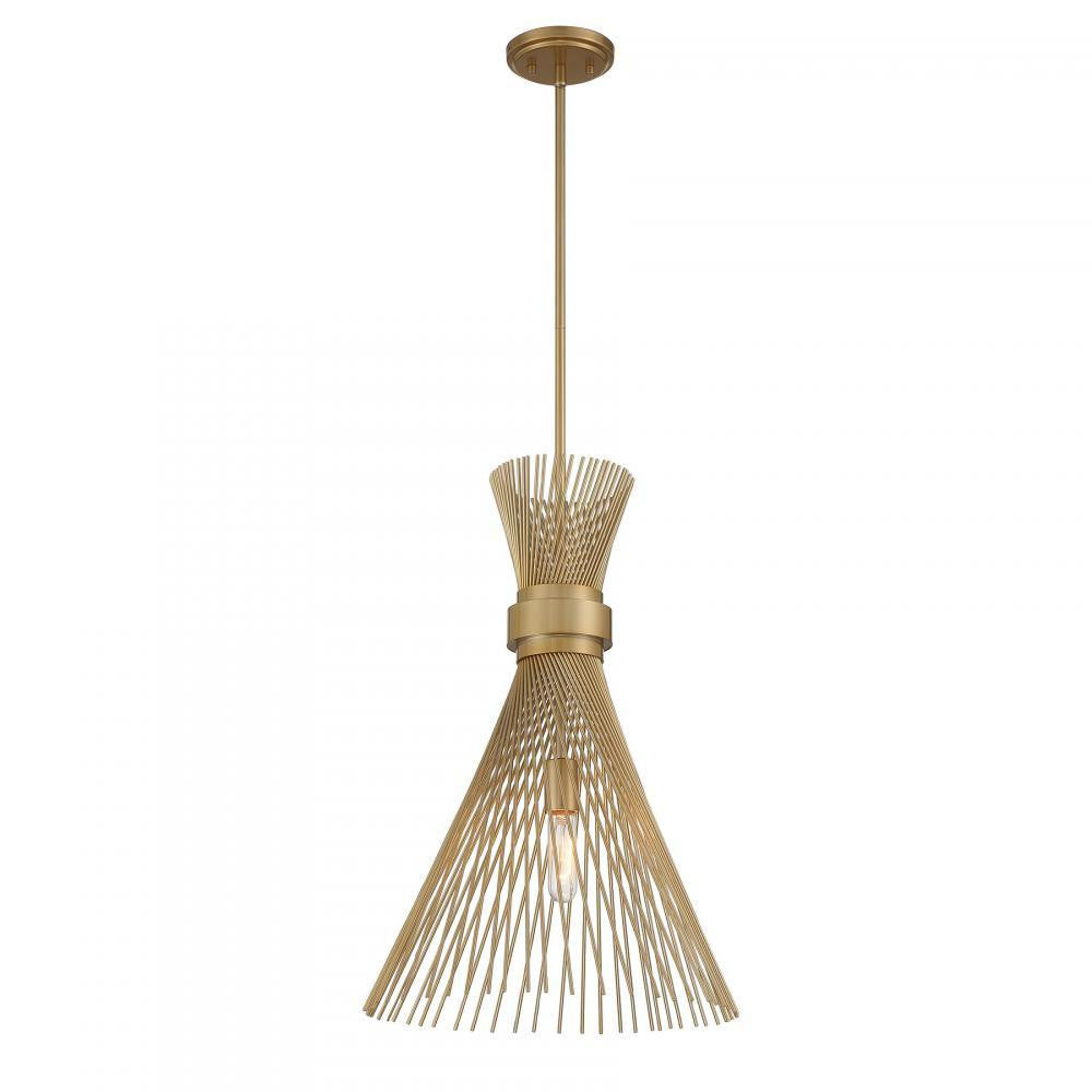 Savoy House Longfellow 1-Light Pendant in Burnished Brass, Savoy House 7-9602-1-171 ALXLX
