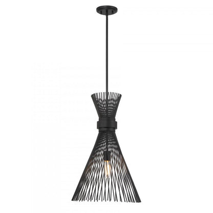 Savoy House Longfellow 1-Light Pendant in Matte Black, Savoy House 7-9602-1-89 ALXLY