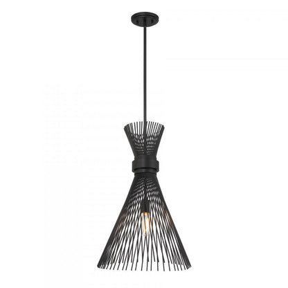 Savoy House Longfellow 1-Light Pendant in Matte Black, Savoy House 7-9602-1-89 ALXLY