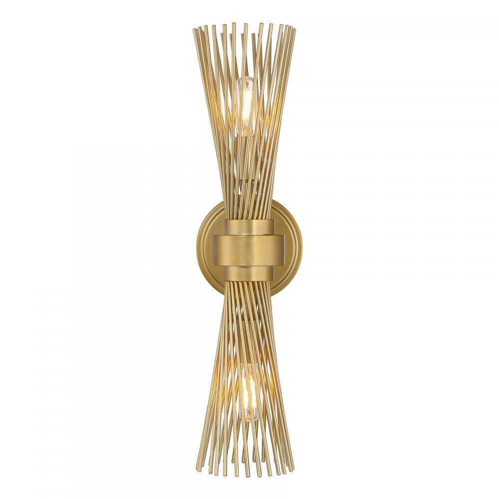 Savoy House Longfellow 2-Light Wall Sconce in Burnished Brass, Savoy House 9-9603-2-171 ALYKT