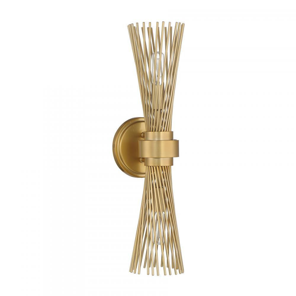 Savoy House Longfellow 2-Light Wall Sconce Burnished Brass