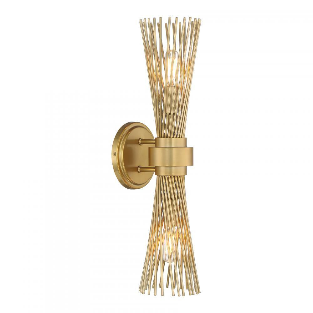 Savoy House Longfellow 2-Light Wall Sconce in Burnished Brass, Savoy House 9-9603-2-171 ALYKT