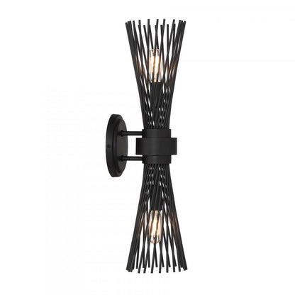 Savoy House Longfellow 2-Light Wall Sconce in Matte Black, Savoy House 9-9603-2-89 ALYKU