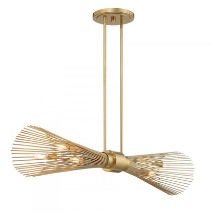 Savoy House Longfellow 6-Light Linear Chandelier in Burnished Brass, Savoy House 1-9601-6-171 ALWN9