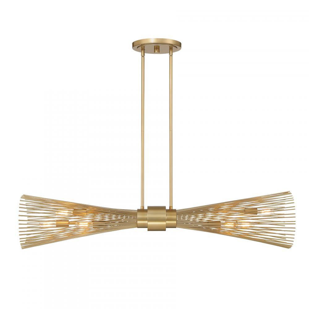 Savoy House Longfellow 6-Light Linear Chandelier in Burnished Brass, Savoy House 1-9601-6-171 ALWN9