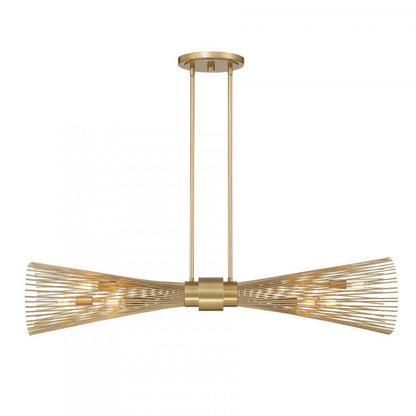 Savoy House Longfellow 6-Light Linear Chandelier in Burnished Brass, Savoy House 1-9601-6-171 ALWN9