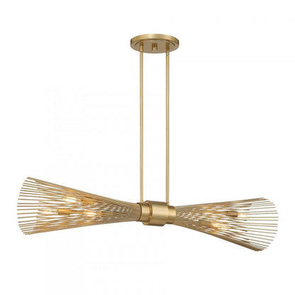 Savoy House Longfellow 6-Light Linear Chandelier in Burnished Brass, Savoy House 1-9601-6-171 ALWN9