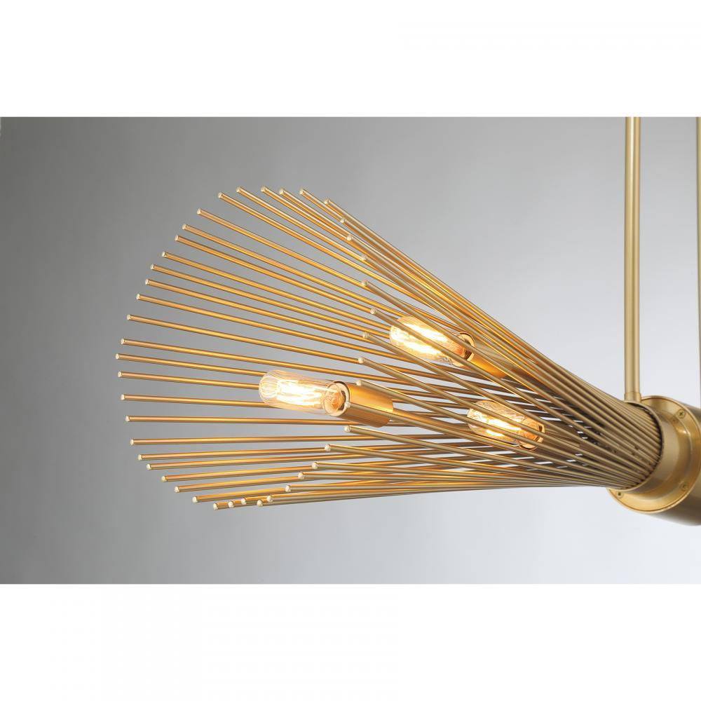 Savoy House Longfellow 6-Light Linear Chandelier in Burnished Brass, Savoy House 1-9601-6-171 ALWN9