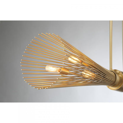 Savoy House Longfellow 6-Light Linear Chandelier in Burnished Brass, Savoy House 1-9601-6-171 ALWN9