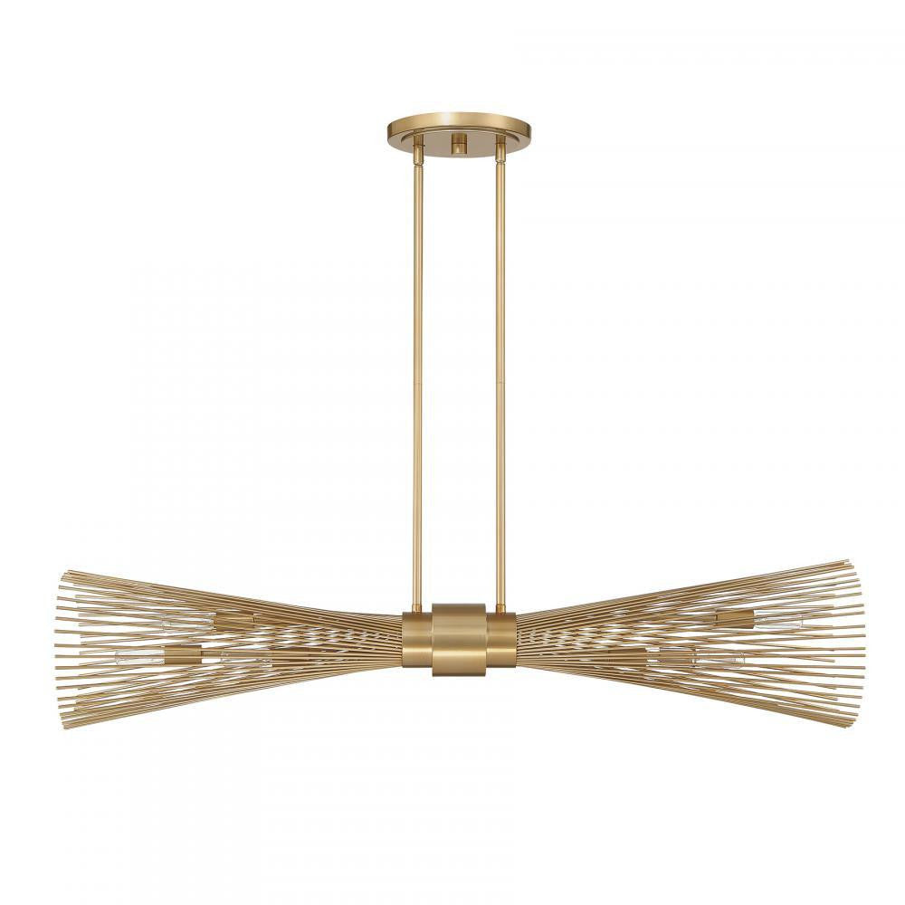 Savoy House Longfellow 6-Light Linear Chandelier Matte Black