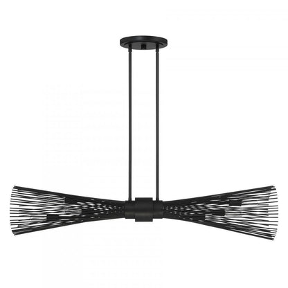 Savoy House Longfellow 6-Light Linear Chandelier in Matte Black, Savoy House 1-9601-6-89 ALWNA