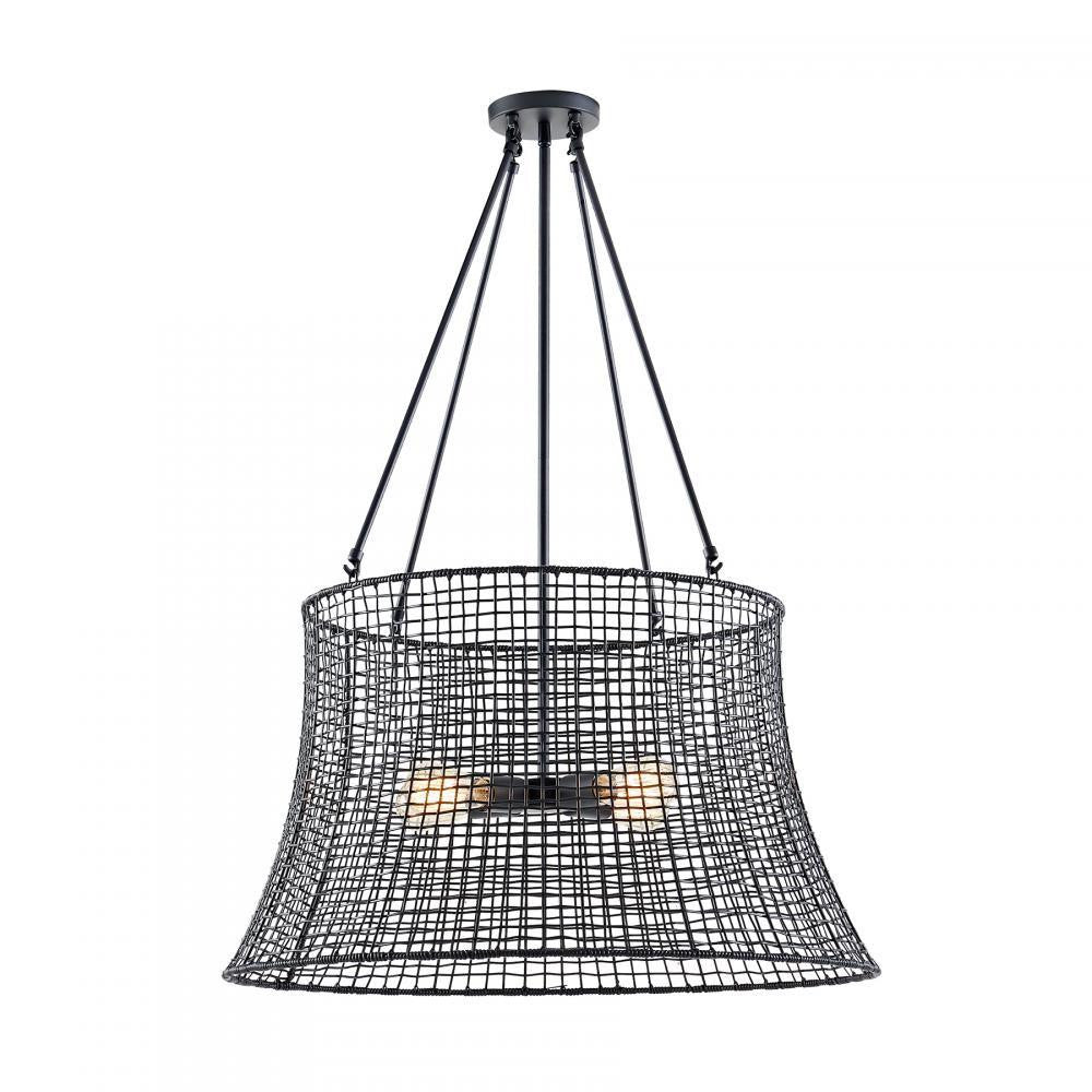 Savoy House Longleaf 4-Light Outdoor Chandelier in Matte Black, Savoy House 7-6192-4-89 ALXLE