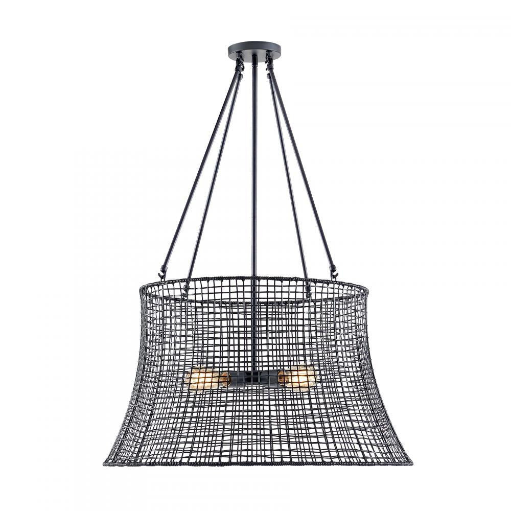 Savoy House Longleaf 4-Light Outdoor Chandelier in Matte Black, Savoy House 7-6192-4-89 ALXLE