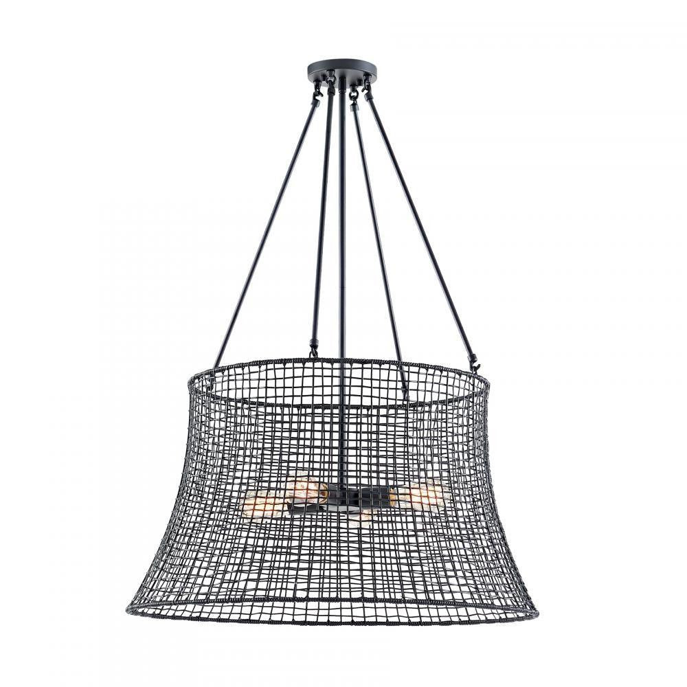 Savoy House Longleaf 4-Light Outdoor Chandelier in Matte Black, Savoy House 7-6192-4-89 ALXLE