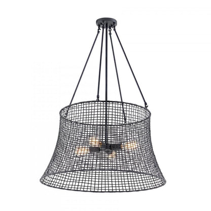 Savoy House Longleaf 4-Light Outdoor Chandelier Matte Black