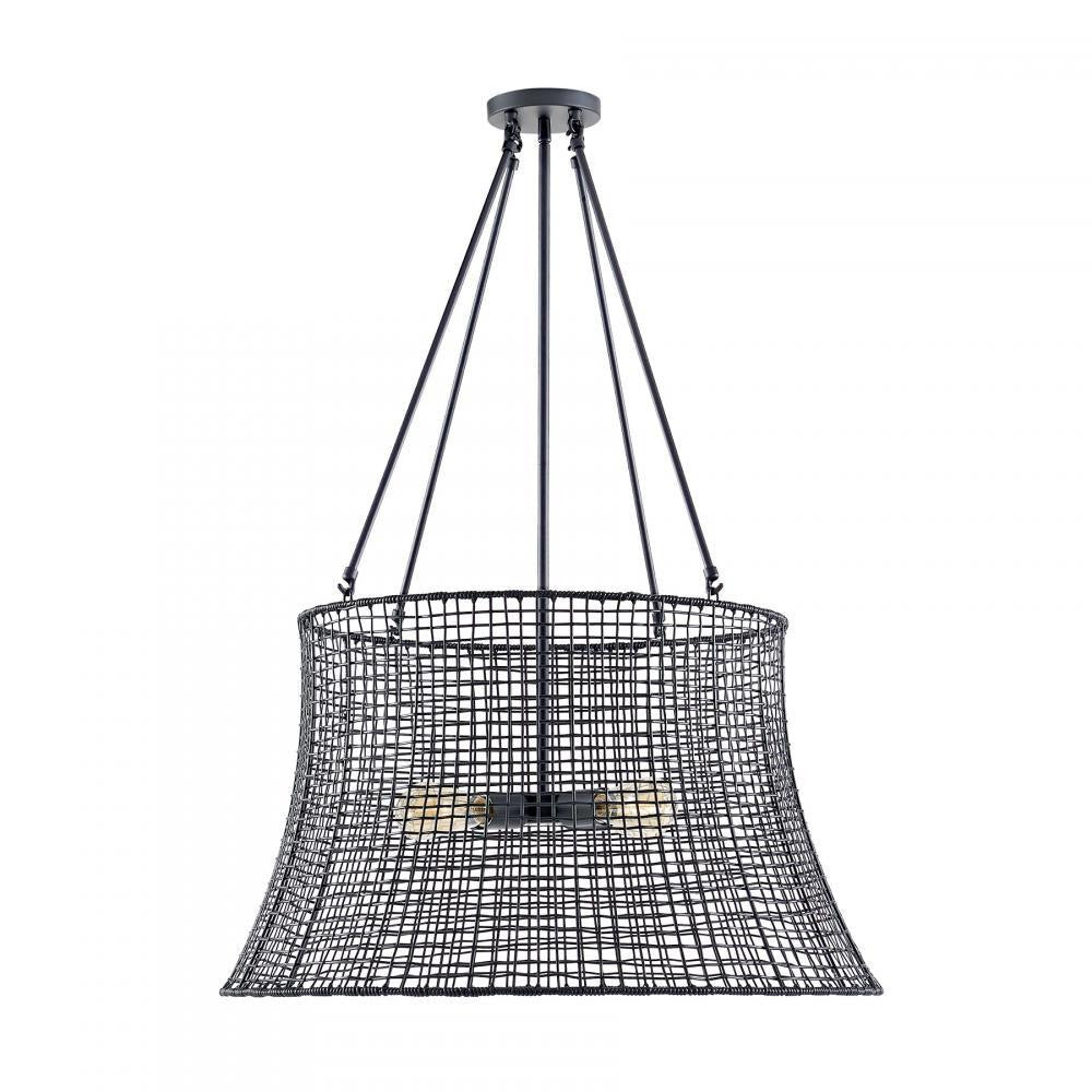 Savoy House Longleaf 4-Light Outdoor Chandelier in Matte Black, Savoy House 7-6192-4-89 ALXLE