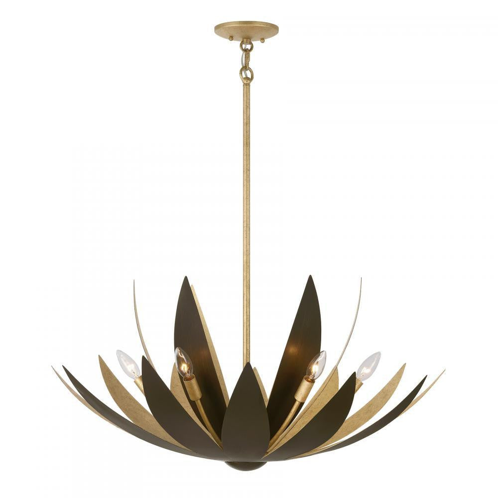 Savoy House Loto 6-Light Pendant Centura and Burnished Gold