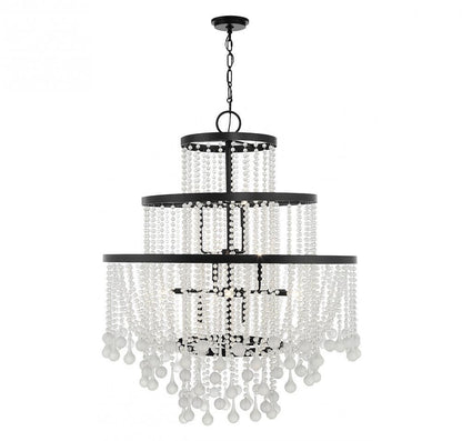 Savoy House Luna 15-Light Chandelier Matte Black