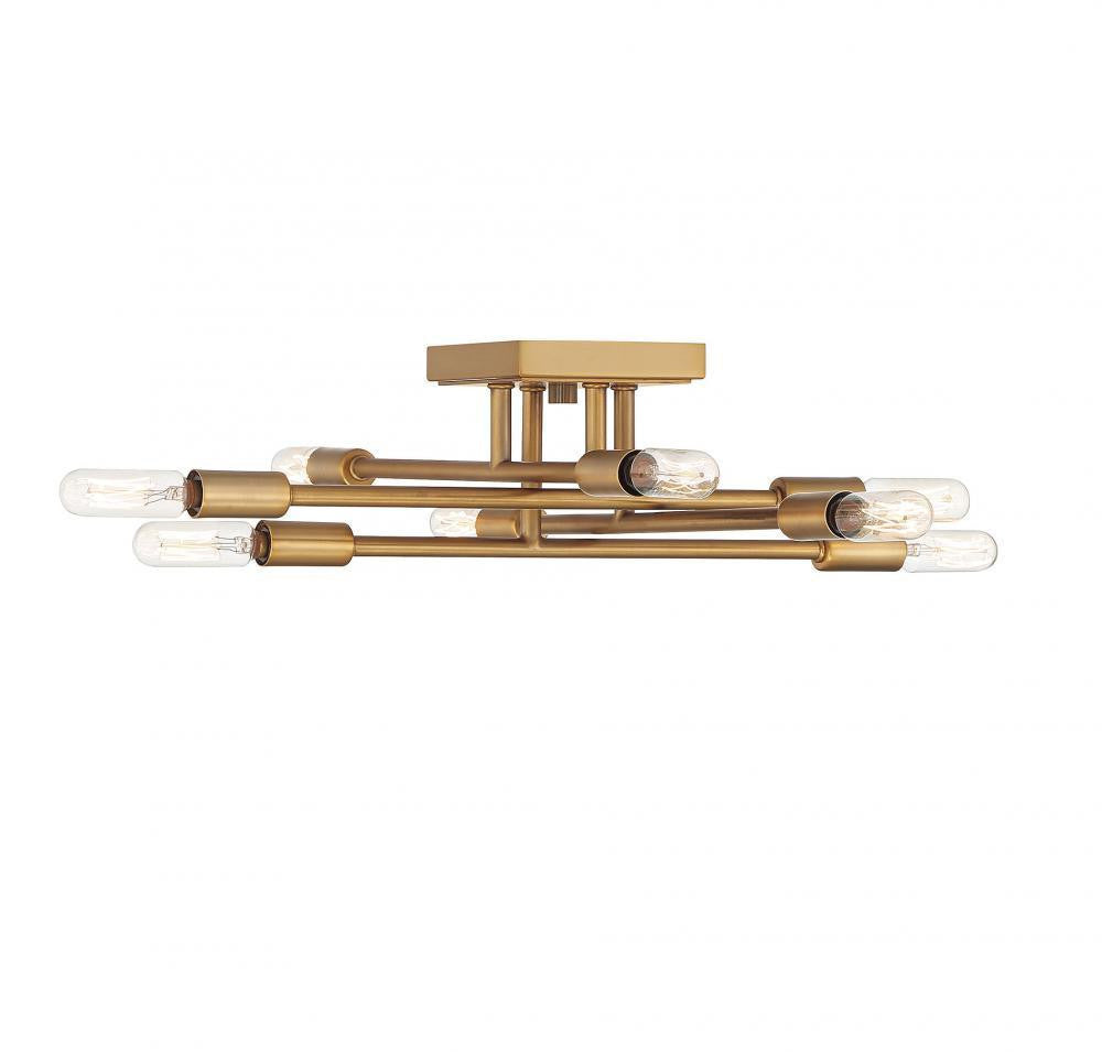 Savoy House Lyrique Ceiling Light, 8-Light, Warm Brass, 19.5"W (6-7003-8-322 ALQQ6)