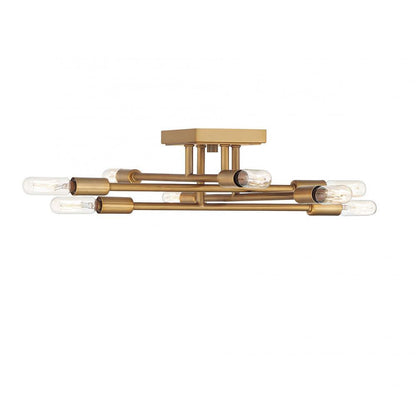 Savoy House Lyrique Ceiling Light, 8-Light, Warm Brass, 19.5"W (6-7003-8-322 ALQQ6)