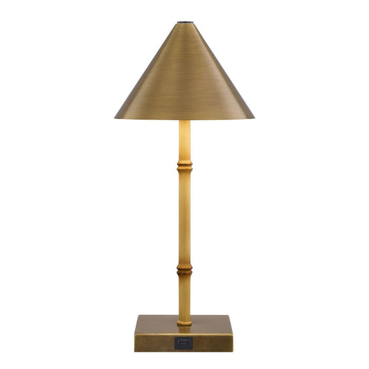 Savoy House Mae 1-Light Portable Rechargeable LED Table Lamp Natural Bamboo