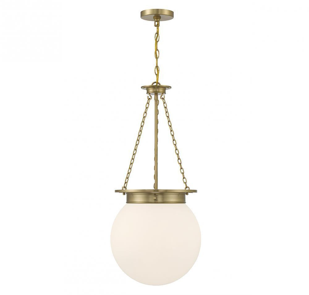 Savoy House Manor Pendant Warm Brass
