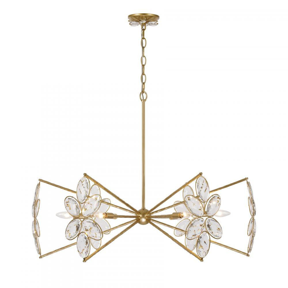 Savoy House Marbella 6-Light Chandelier Gold Shimmer