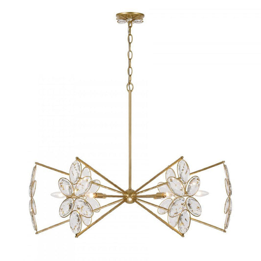 Savoy House Marbella 6-Light Chandelier Gold Shimmer
