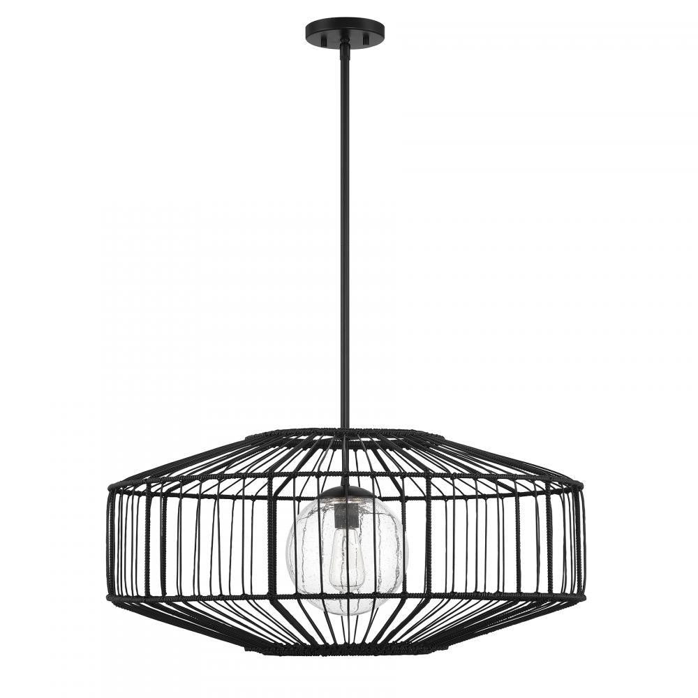 Savoy House Marcy 1-Light Pendant Matte Black