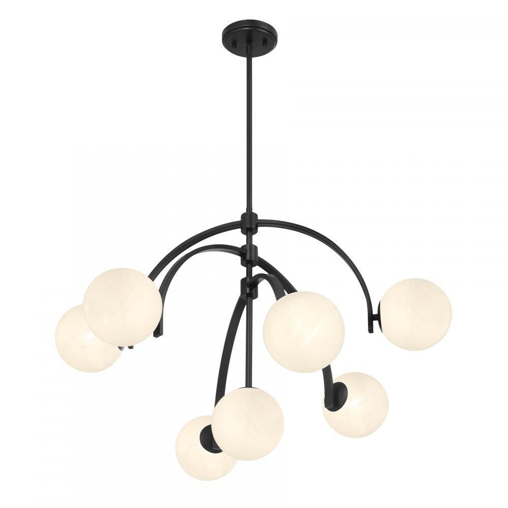 Savoy House Marias 7-Light Chandelier in Matte Black, Savoy House 1-3319-7-89 ALWMQ